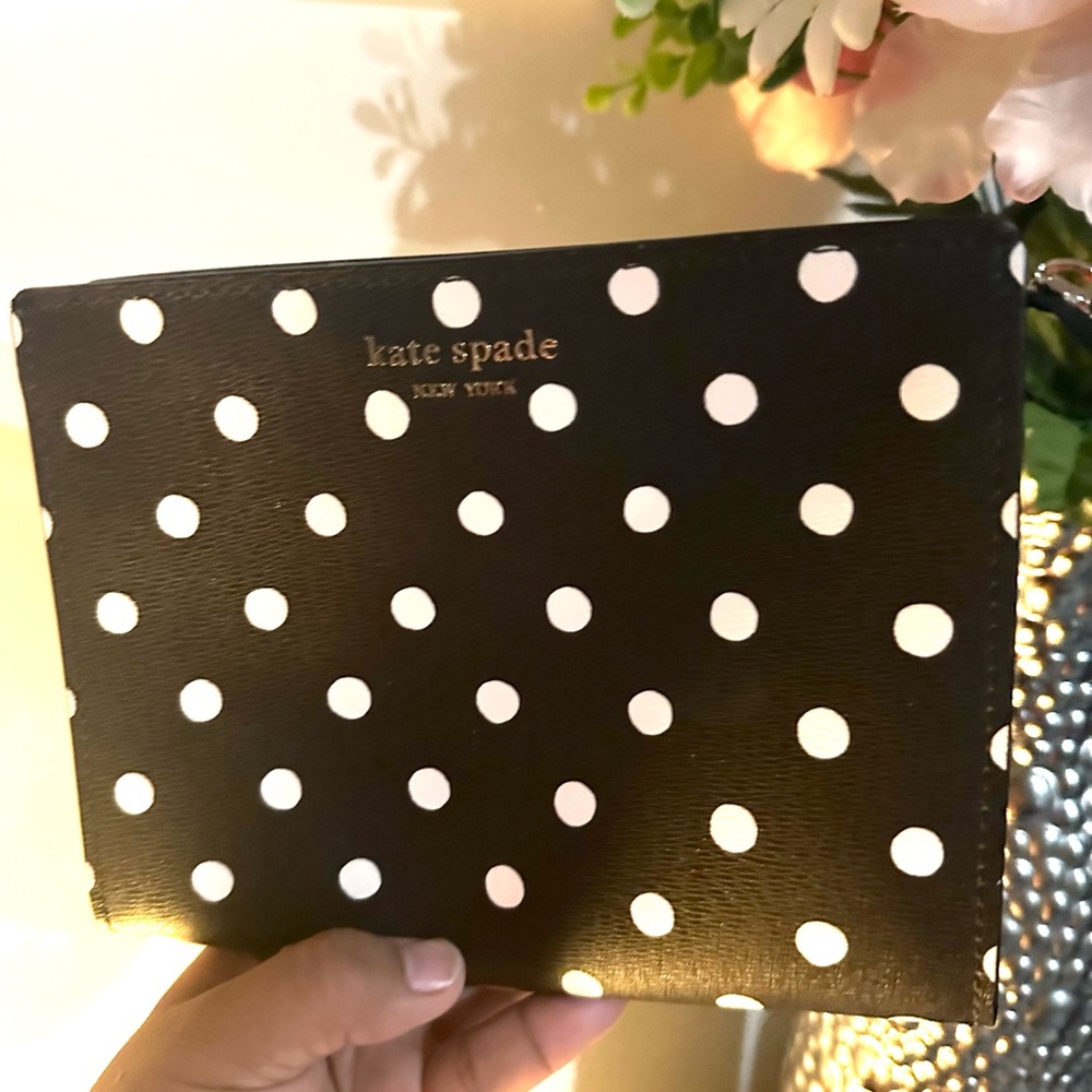 Kate Spade Black Pouch with White Dots
